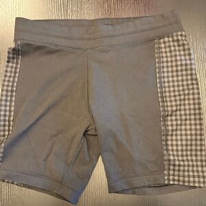 Lululemon Bike Shorts with Checkered Side Panels -Size Large